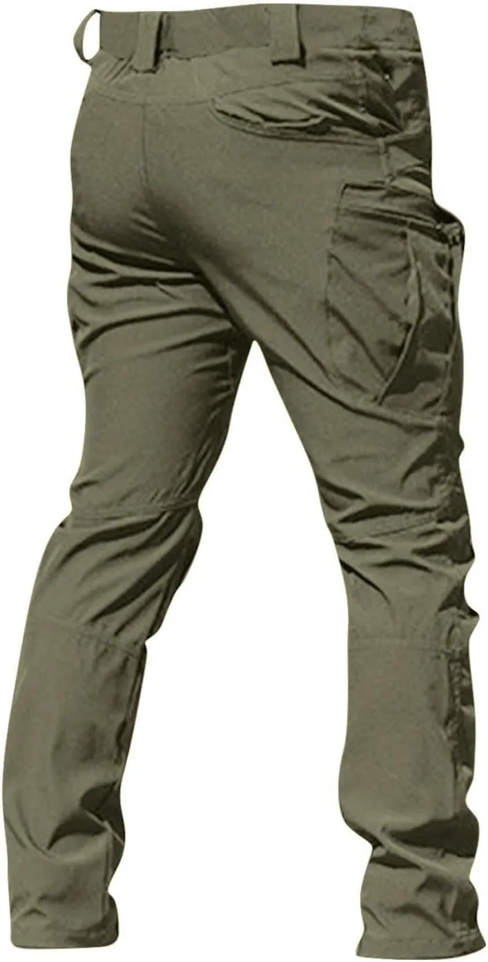 Cargo Pants for Men Water Resistance Relaxed Fit Waterproof Hiking Pants Outdoor Fishing with Pockets