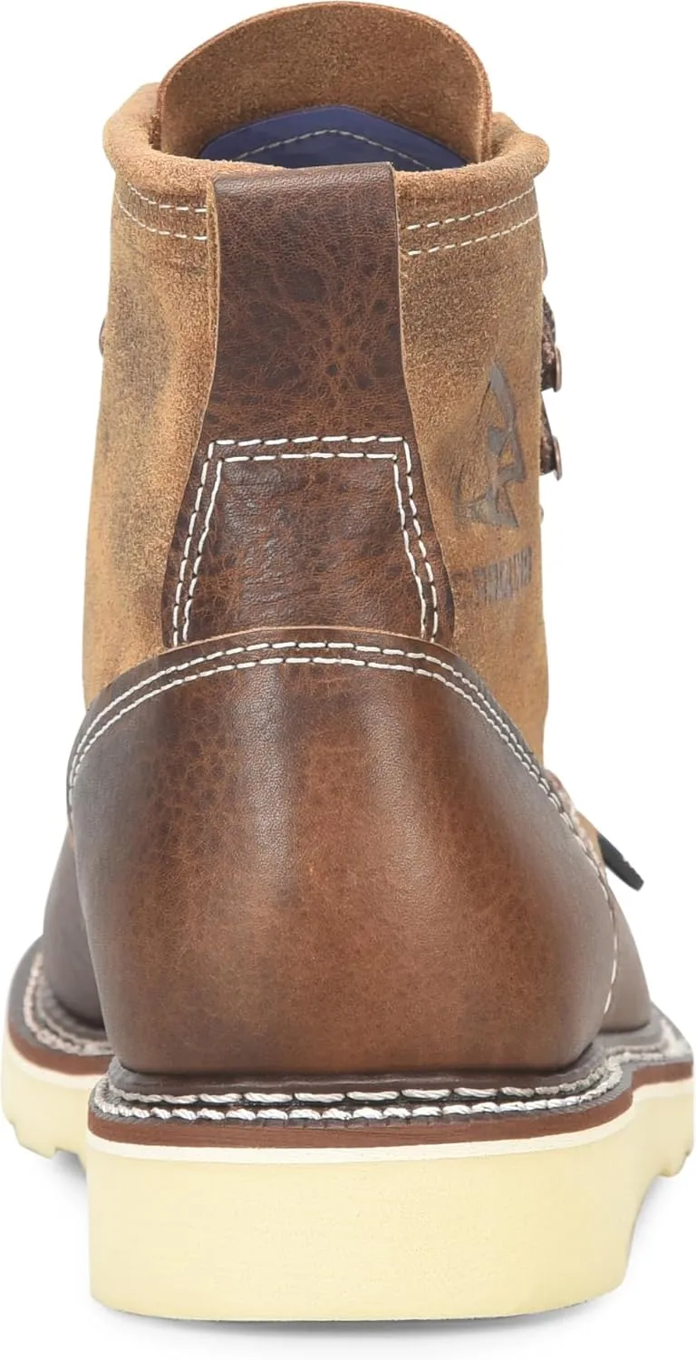 Carolina Men's 6" AMP Roughout Wedge Work Boot - Durable, Slip-Resistant Sole, Comfortable Cushioning, Premium Leather