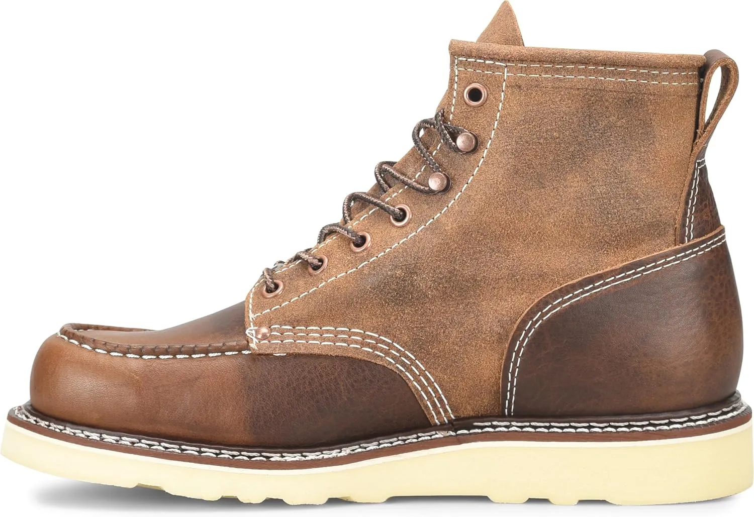 Carolina Men's 6" AMP Roughout Wedge Work Boot - Durable, Slip-Resistant Sole, Comfortable Cushioning, Premium Leather