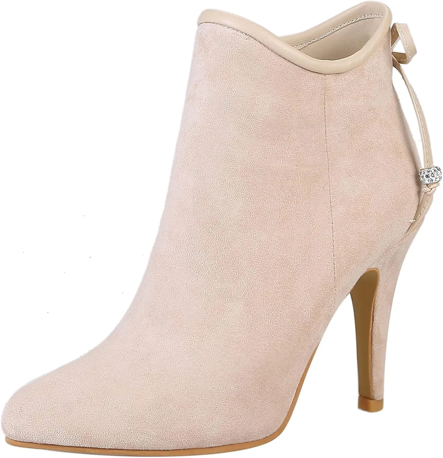 Gicoiz Women Pointed Toe Stiletto Heels Elegant Ankle Boots