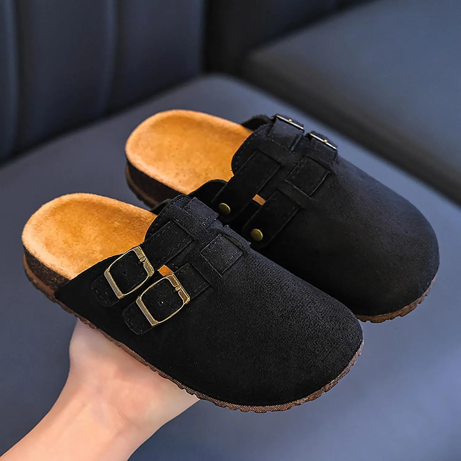 Girls Sandals Low Heel Children Slippers Children Linen Slippers Indoor Home Cotton And Linen Soft Sole
