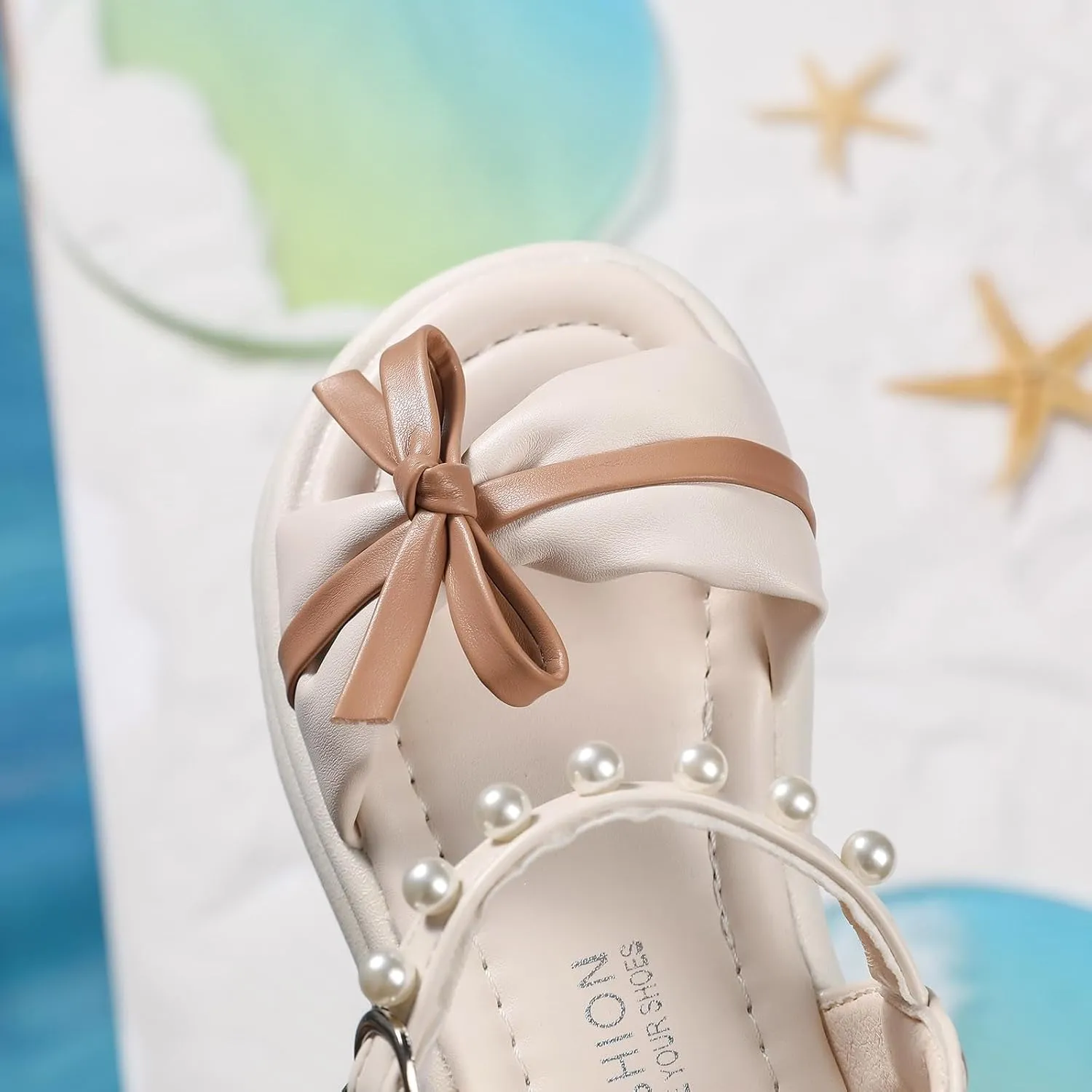 Girls Sandals Low Heel Shoes Comfortable Soft Sole Sandals Fashionable Open Toe Thick Sole Children