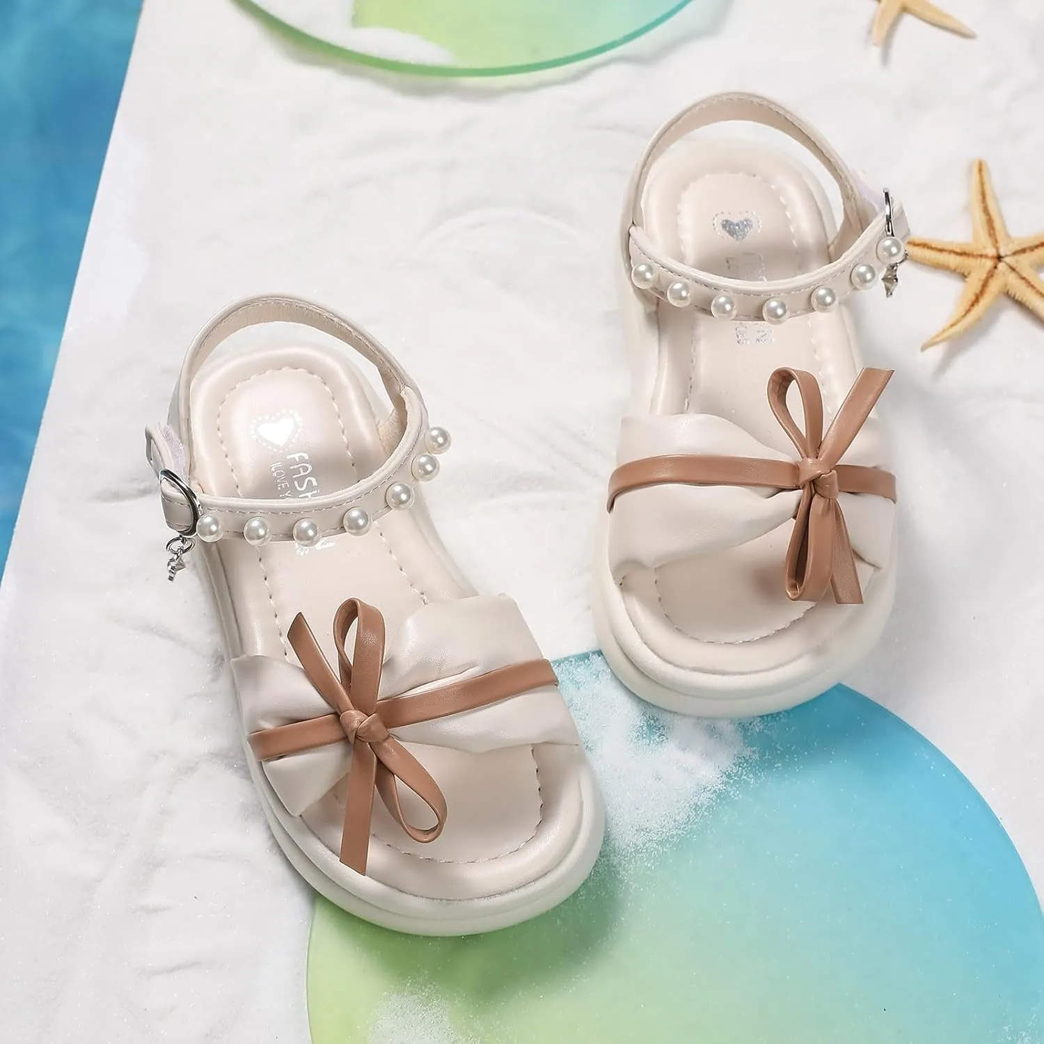 Girls Sandals Low Heel Shoes Comfortable Soft Sole Sandals Fashionable Open Toe Thick Sole Children