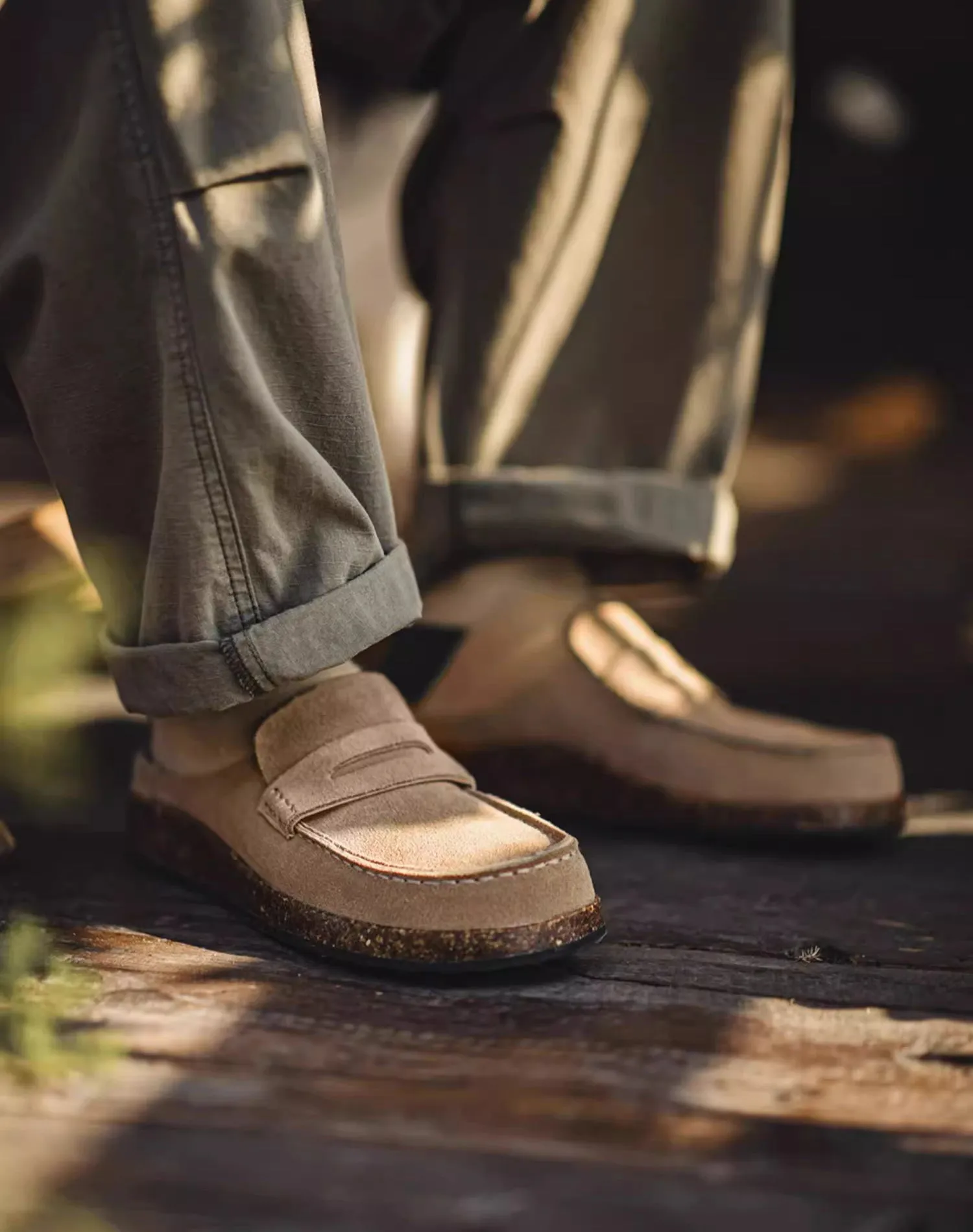 Loafer Mules Thick-Soled Slippers All-Match Indoor And Outdoor Men's Dress Shoes