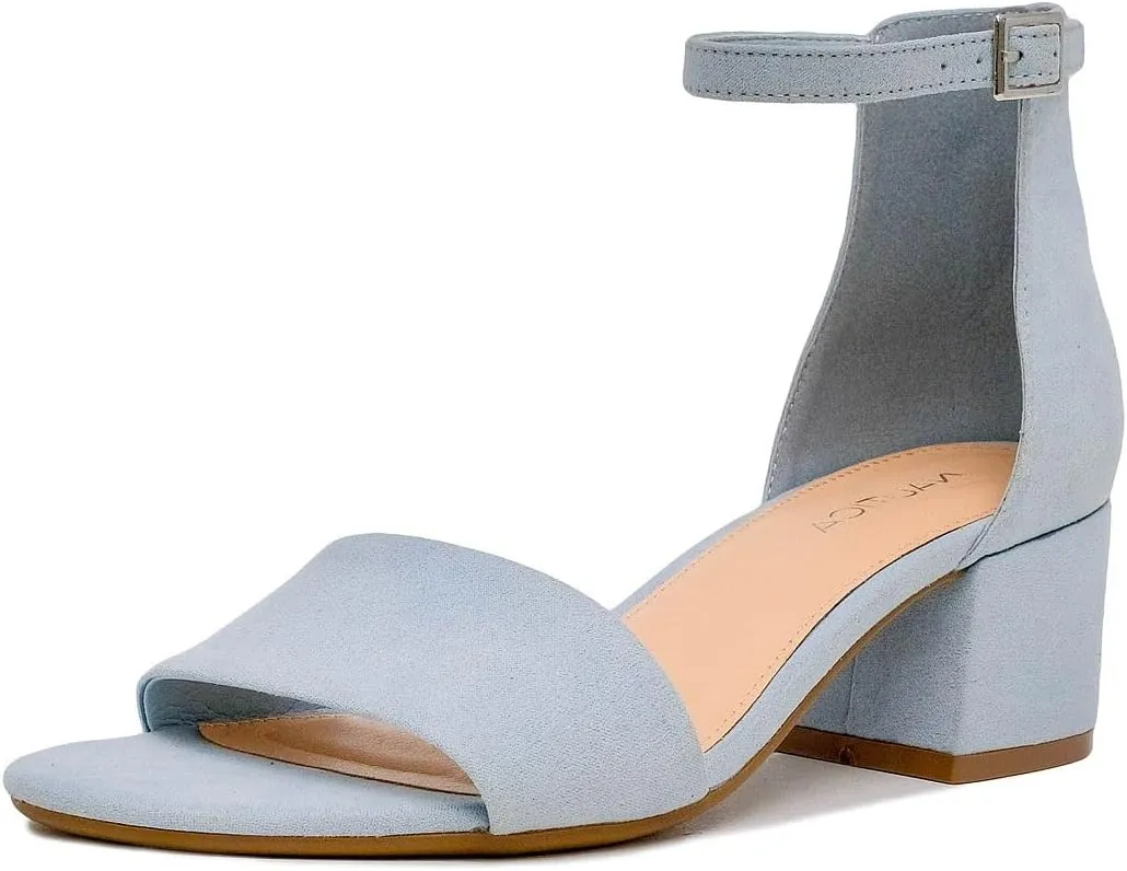 NAUTICA Women's Ankle Strap Low-Chunk Pump Sandal: Elegant Low-Block Heel Dress Shoe for Stylish Comfort-Yona