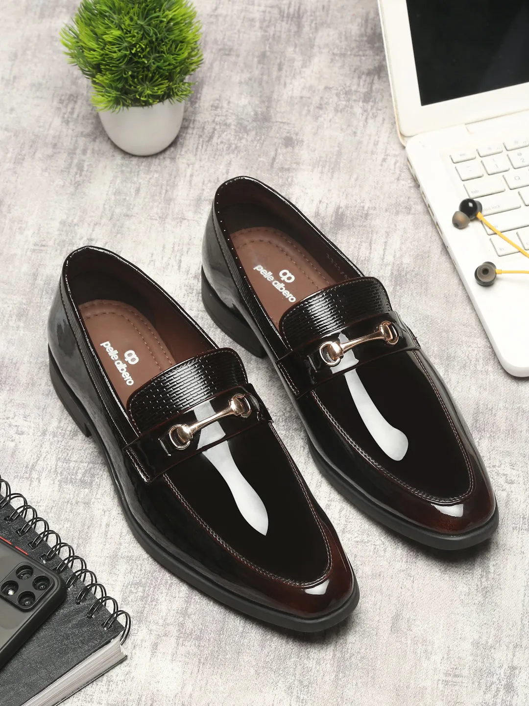 Pelle Albero Maroon Casual Slip-On Loafer For Men