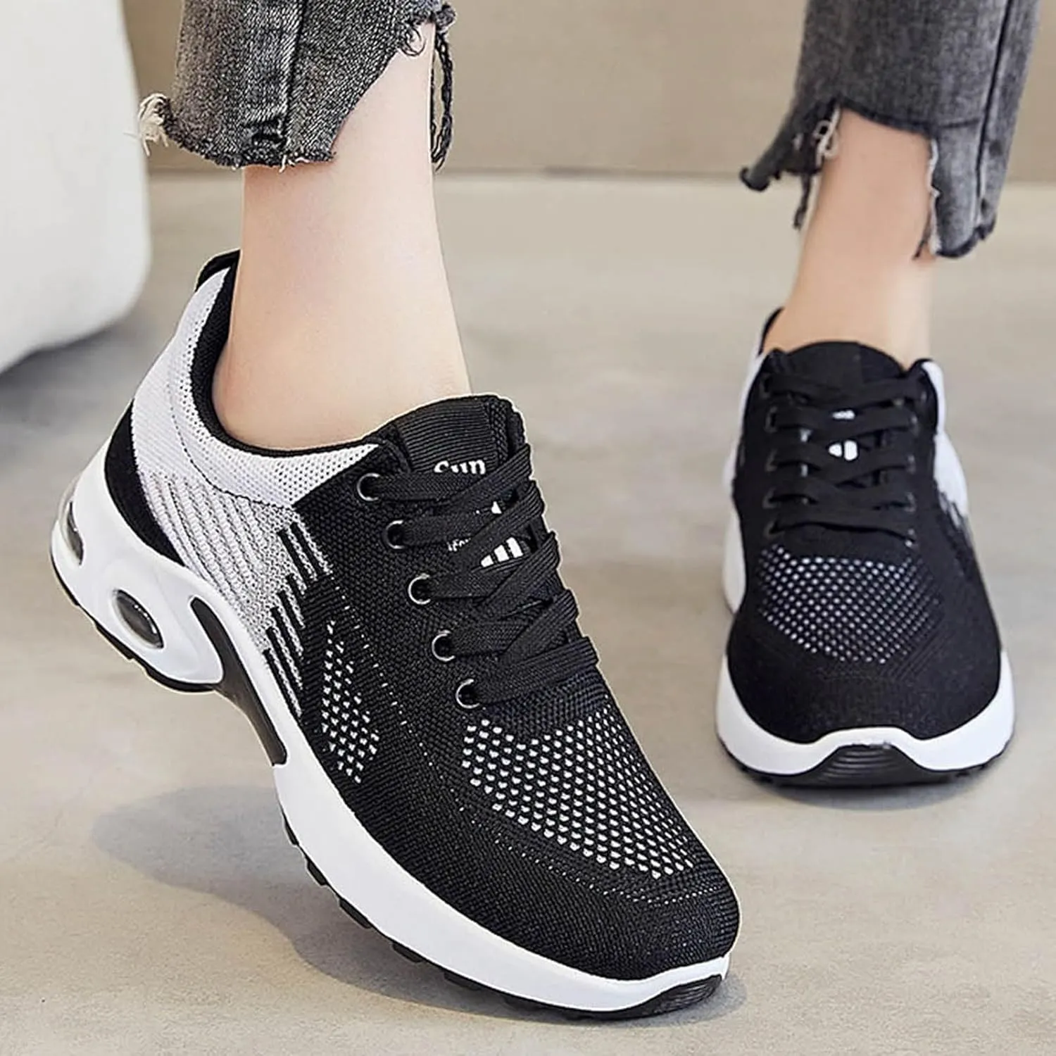Women Orthopedic Sneakers Stylish Walking Shoes Non Slip Running Shoes Mesh Air Cushion Sneakers Comfortable Shoes