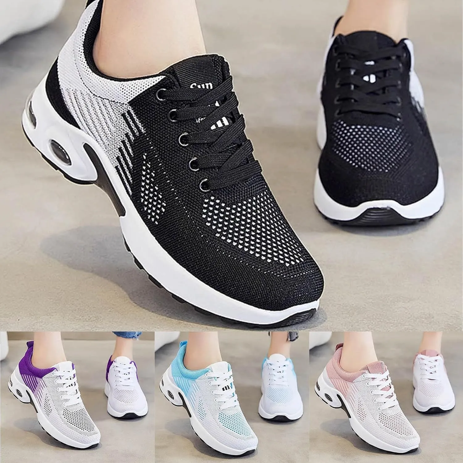 Women Orthopedic Sneakers Stylish Walking Shoes Non Slip Running Shoes Mesh Air Cushion Sneakers Comfortable Shoes