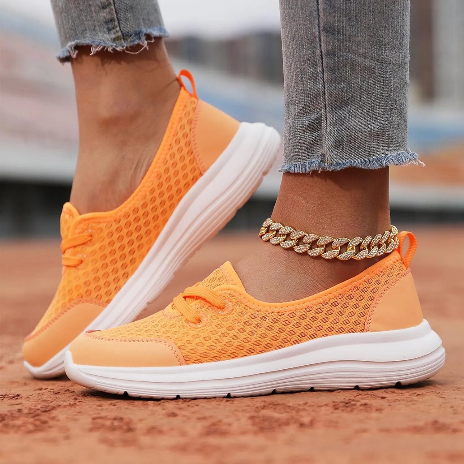Women Shoes Soft Soled Mesh Casual Shoes Low Top Flat Soled Walking Shoes Sneaker Boots for Women Size 11
