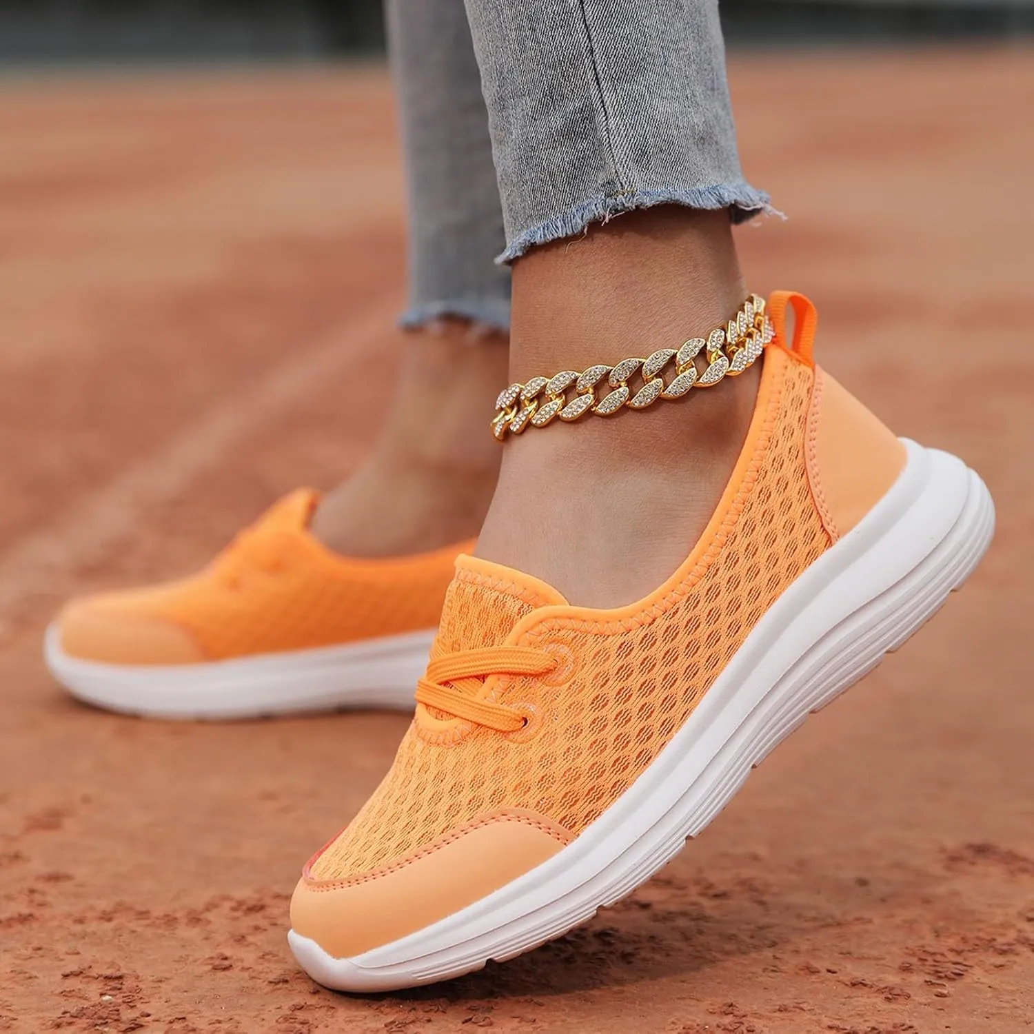 Women Shoes Soft Soled Mesh Casual Shoes Low Top Flat Soled Walking Shoes Sneaker Boots for Women Size 11