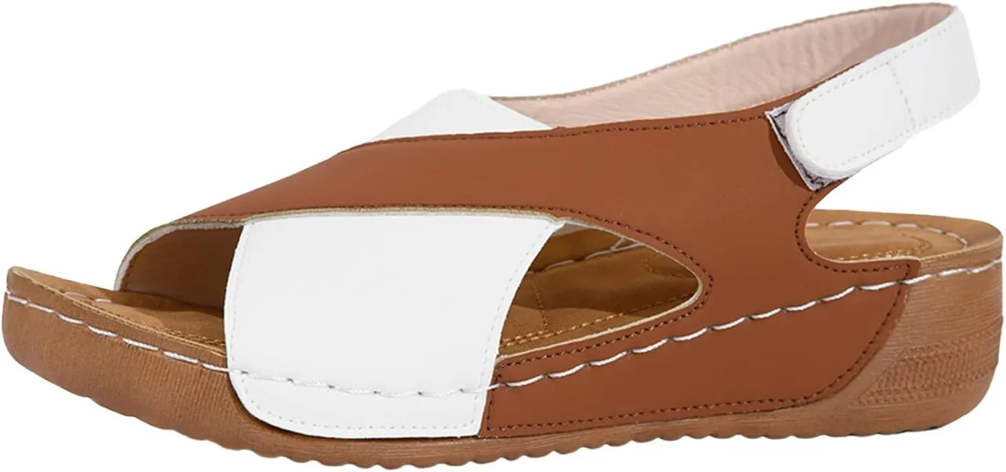 Womens Sandals Shoes Soft comfort Walking Summer Slide Shoes Open Toe Width Boho Beach Flat Slip On Sandles
